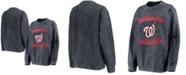 G-III 4Her by Carl Banks Women's Navy Washington Nationals Script Comfy Cord Pullover Sweatshirt